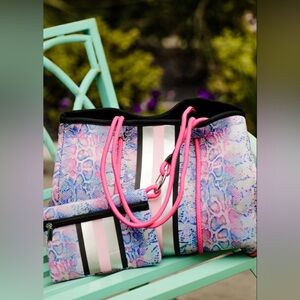 Salt and Sand Neoprene Tote Bags with Clutch